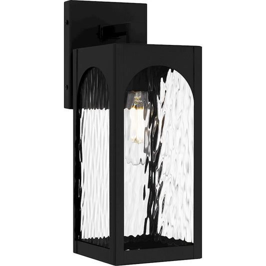 Quoizel Dallington 1Lt 14" Outdoor Lantern, Black/Clear Textured - DLG8405MBK