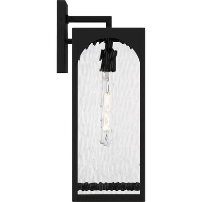Dallington 1Lt 20" Outdoor Lantern, Black/Clear Textured