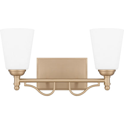 Esther 2 Light Bath Light, Bronze Gold/Opal Etched Glass