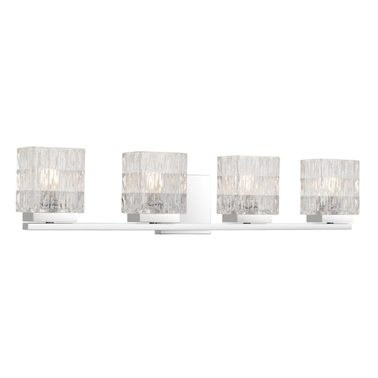 Quoizel Estelle 4-Lt Polished Chrome Vanity Light, Polished Chrome - ESTE8629C