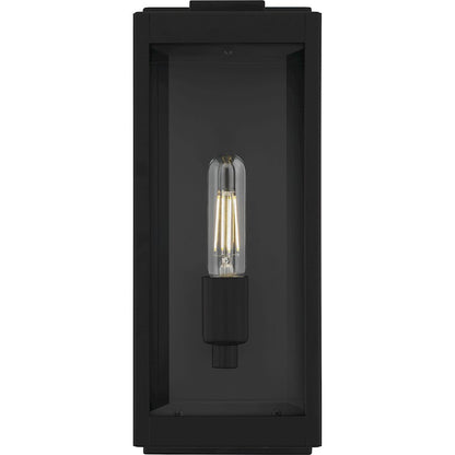 Eastover 1Lt 16" Outdoor Lantern, Earth Black/Clear Beveled