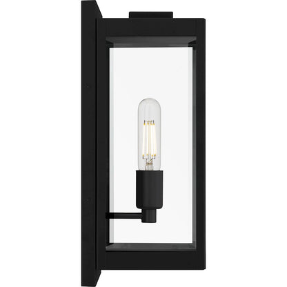 Eastover 1Lt 16" Outdoor Lantern, Earth Black/Clear Beveled