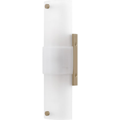 Finnegan 2Light 16" Wall Sconce, Bronze Gold/Etched Glass