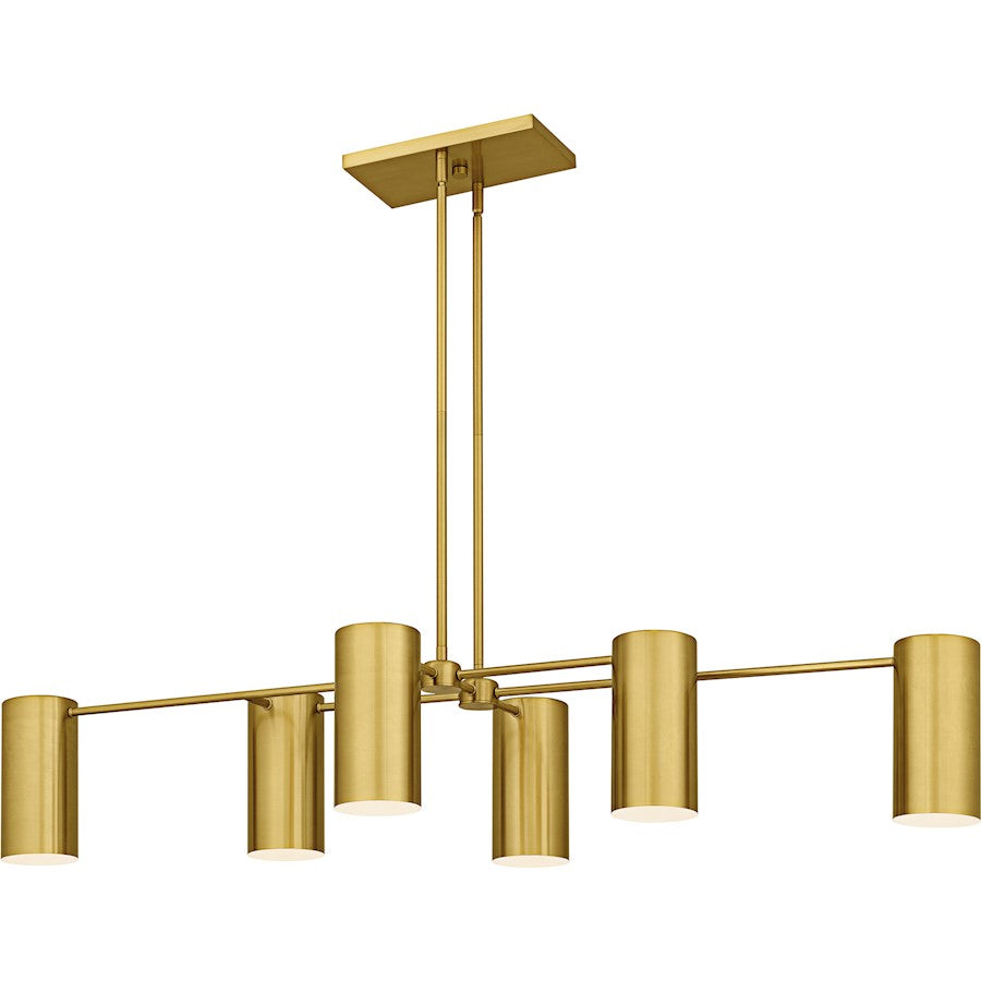 Quoizel Foreland 6Light Island Light, Brushed Gold/Metal - FLD650BRG