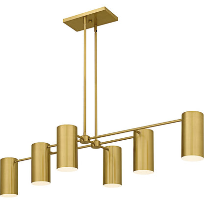 Foreland 6Light Island Light, Brushed Gold/Metal