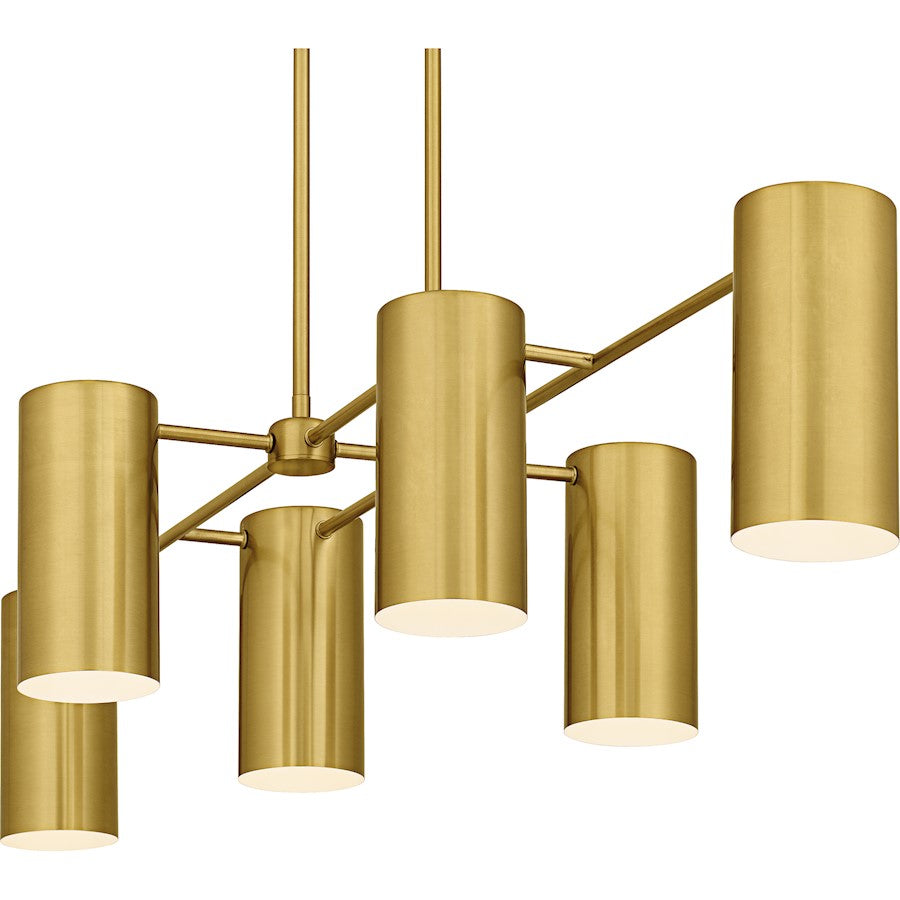Foreland 6Light Island Light, Brushed Gold/Metal