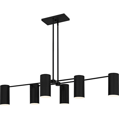 Quoizel Foreland 6Light Island Light, Matte Black/Metal - FLD650MBK