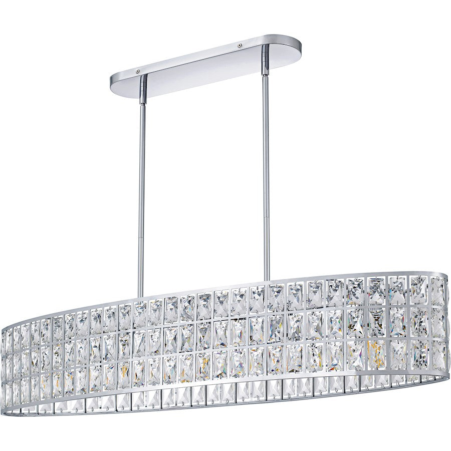 Gibson 5Lt Island Light, Polished Chrome/Clear Crystal