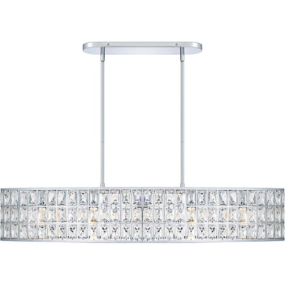 Gibson 5Lt Island Light, Polished Chrome/Clear Crystal