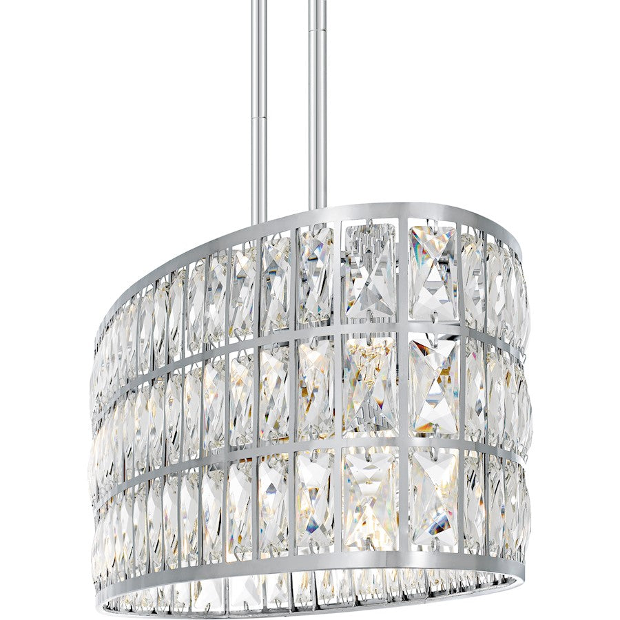 Gibson 5Lt Island Light, Polished Chrome/Clear Crystal