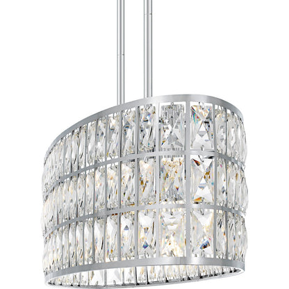 Gibson 5Lt Island Light, Polished Chrome/Clear Crystal