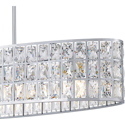 Gibson 5Lt Island Light, Polished Chrome/Clear Crystal