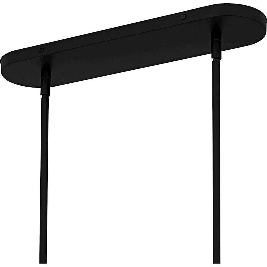Gibson 5Light Island Light, Matte Black/Clear Crystal Glass