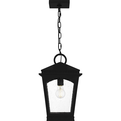 Huck 1Light Mini Pendant, Earth Black/Clear Seedy Glass