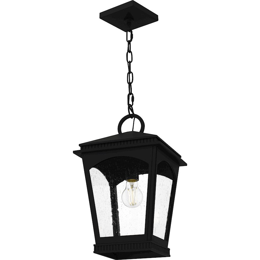 Huck 1Light Mini Pendant, Earth Black/Clear Seedy Glass