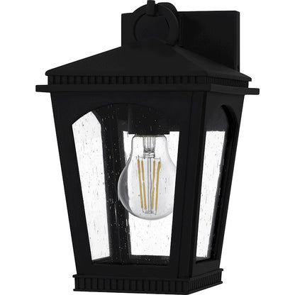 Huck 1Lt 11" Outdoor Lantern, Earth Black/Clear Seedy