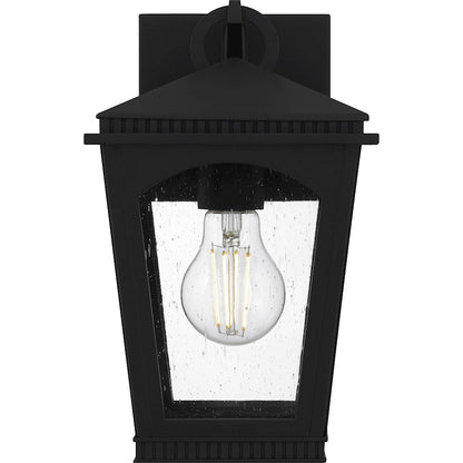 Huck 1Lt 11" Outdoor Lantern, Earth Black/Clear Seedy