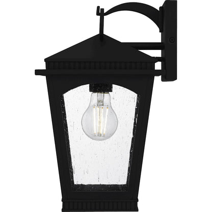 Huck 1Lt 13" Outdoor Lantern, Earth Black/Clear Seedy