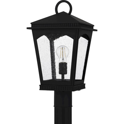 Huck 1Lt 19" Outdoor Lantern, Earth Black/Clear Seedy
