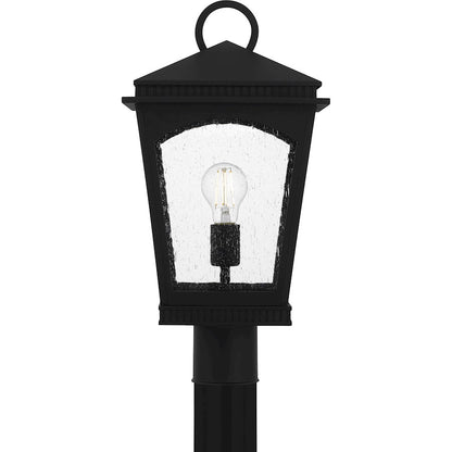 Huck 1Lt 19" Outdoor Lantern, Earth Black/Clear Seedy