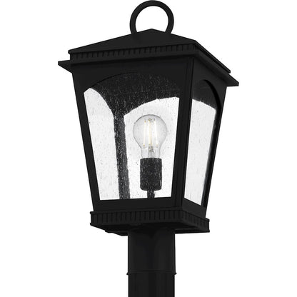 Huck 1Lt 19" Outdoor Lantern, Earth Black/Clear Seedy