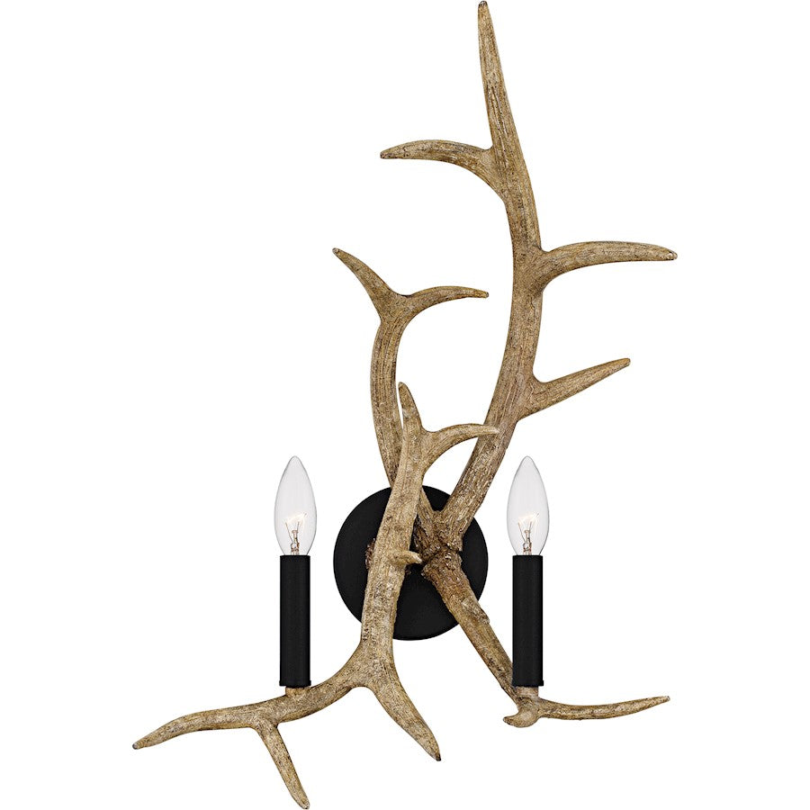 Quoizel Journey 2Light Wall Sconce, Earth Black/ - JR8713EK