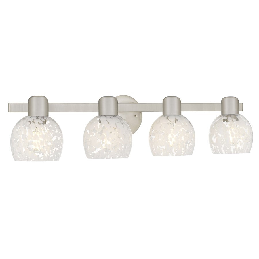 Quoizel Layton 4-Lt Brushed Nickel Vanity Light, Brushed Nickel - LAY8630BN