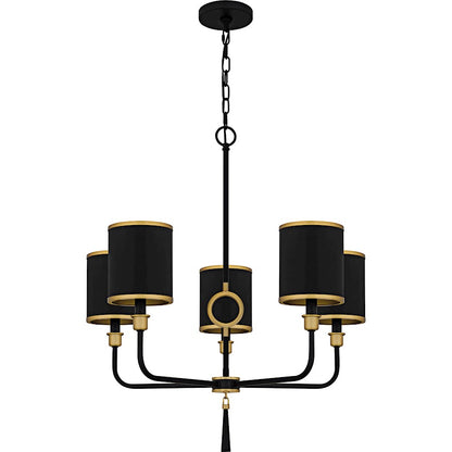 Lockery 5Light Chandelier, Matte Black/Metal