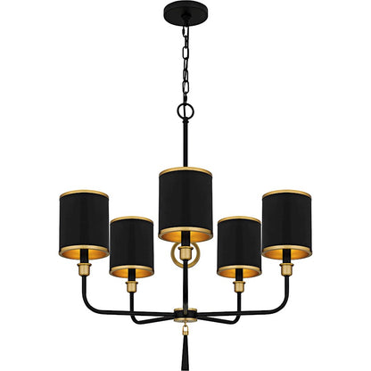 Lockery 5Light Chandelier, Matte Black/Metal