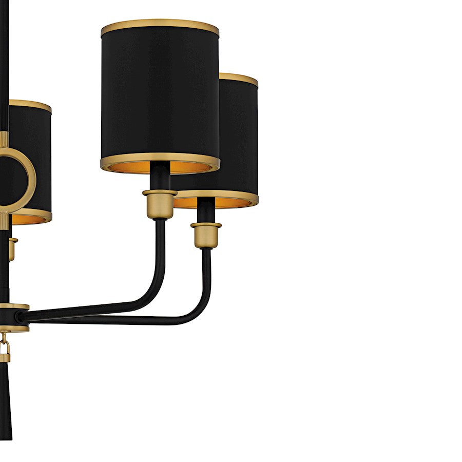 Lockery 5Light Chandelier, Matte Black/Metal