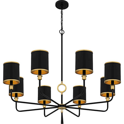 Lockery 8Light Chandelier, Matte Black/Metal