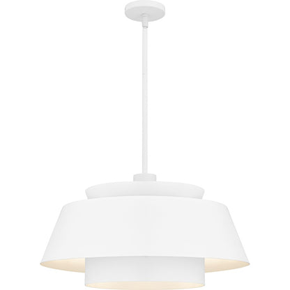 Quoizel Lumi 3Light Pendant, Matte White/Metal - LMI2824W