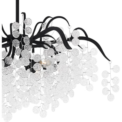 Maple 6 Light Chandelier, Earth Black