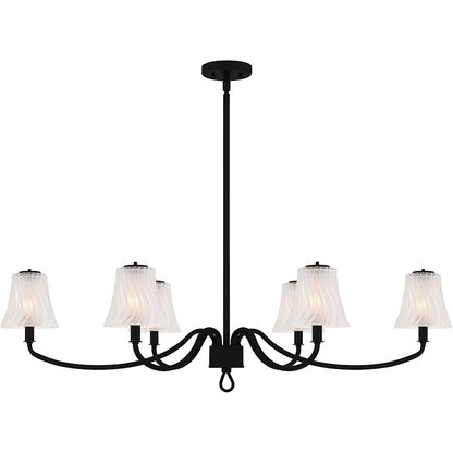 McKinney 6Lt Island Light, Black/Clear/Sandblasted/Swirl