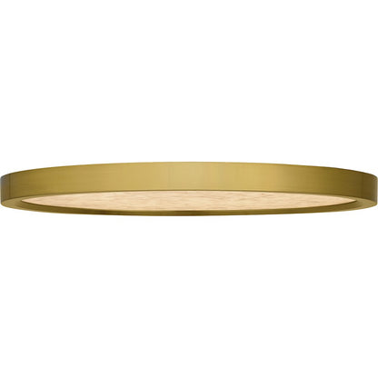Outskirts LED 15" Flush Mount, Gold/Alabaster Acrylic