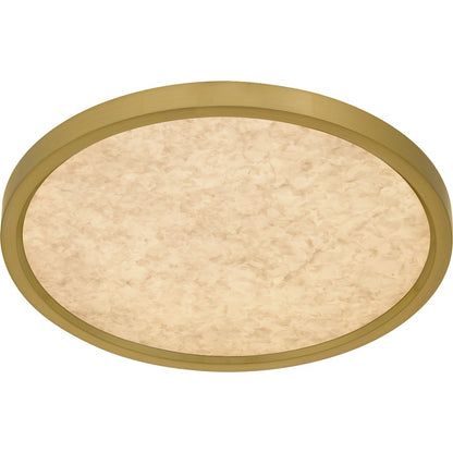 Outskirts LED 15" Flush Mount, Gold/Alabaster Acrylic