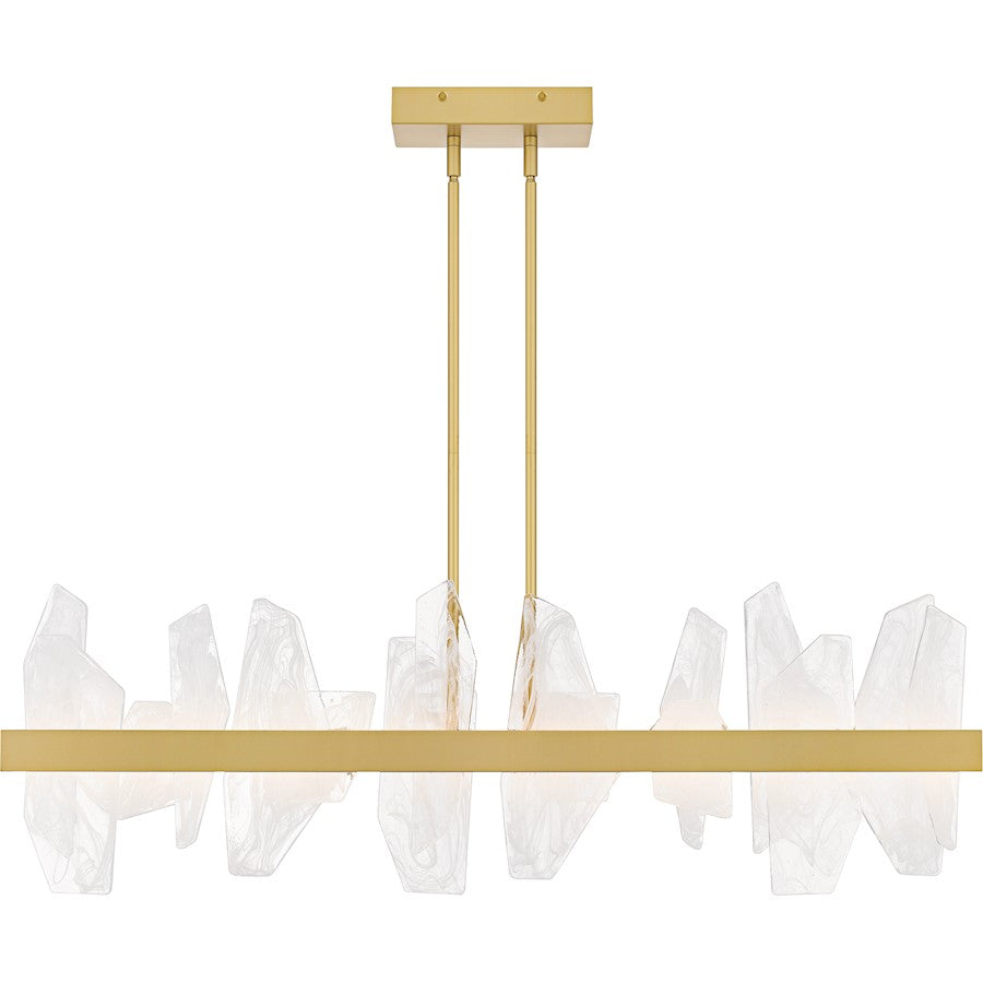 Aurelia Light Island Light, Soft Gold/White Swirl Glass
