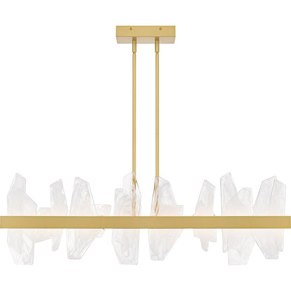 Aurelia Light Island Light, Soft Gold/White Swirl Glass