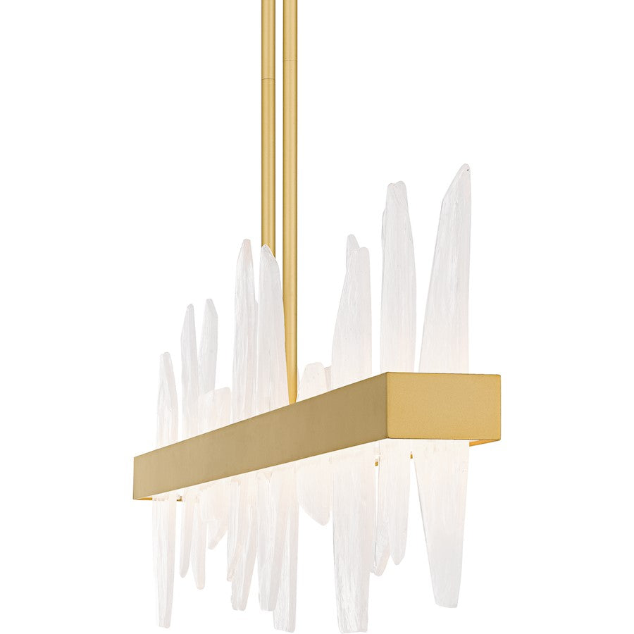 Aurelia Light Island Light, Soft Gold/White Swirl Glass