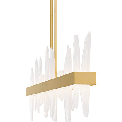 Aurelia Light Island Light, Soft Gold/White Swirl Glass
