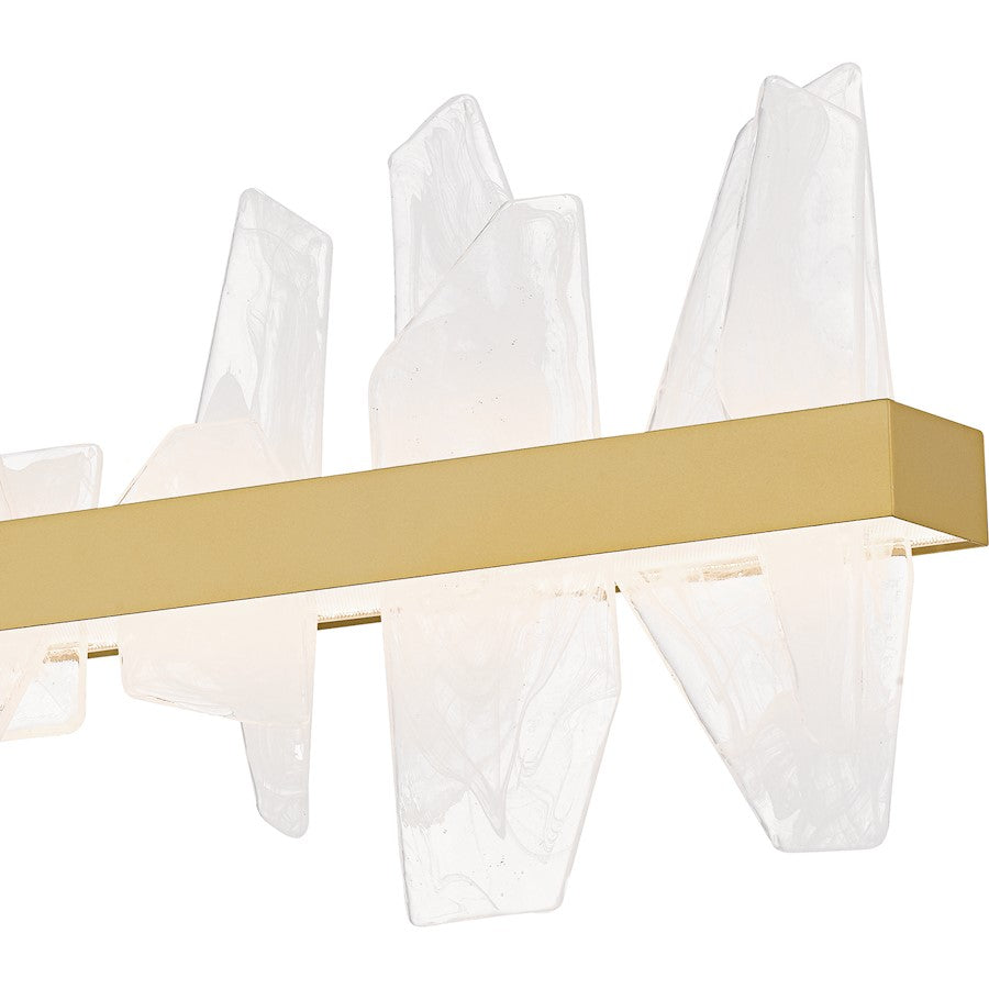 Aurelia Light Island Light, Soft Gold/White Swirl Glass