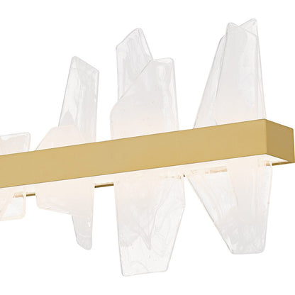 Aurelia Light Island Light, Soft Gold/White Swirl Glass