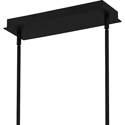 Dazzle Light Island Light, Matte Black/Clear Crystal Glass