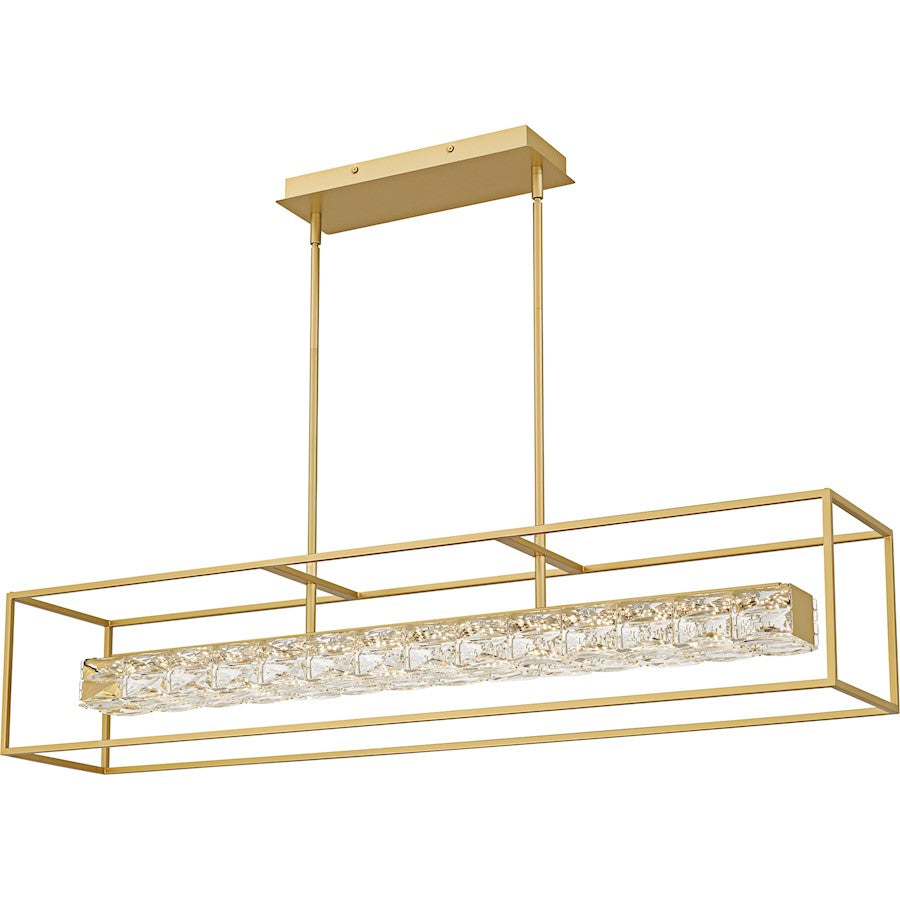 Quoizel Dazzle Light Island Light, Soft Gold/Clear Crystal Glass - PCDZ148SGD