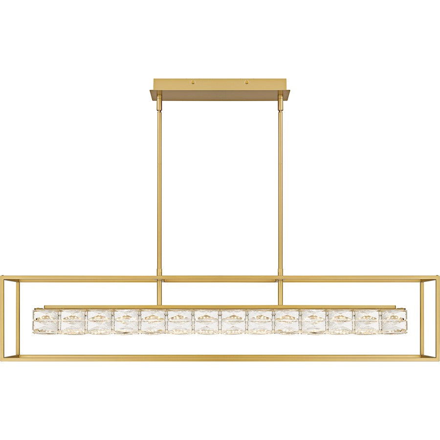 Dazzle Light Island Light, Soft Gold/Clear Crystal Glass