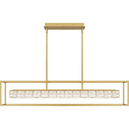 Dazzle Light Island Light, Soft Gold/Clear Crystal Glass