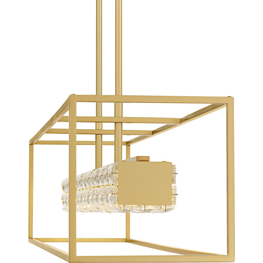 Dazzle Light Island Light, Soft Gold/Clear Crystal Glass