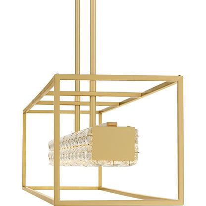 Dazzle Light Island Light, Soft Gold/Clear Crystal Glass