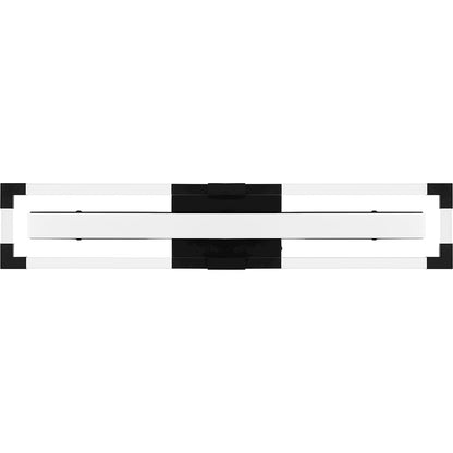 Elias 24" Integrated LED Bath Light, Black/Etched Acrylic