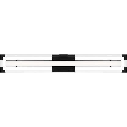 Elias 32" Integrated LED Bath Light, Black/Etched Acrylic